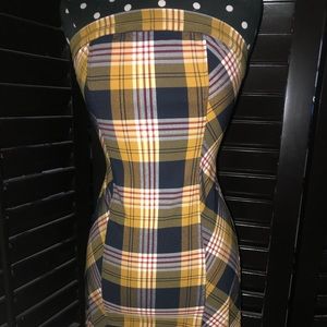 Plaid tube dress